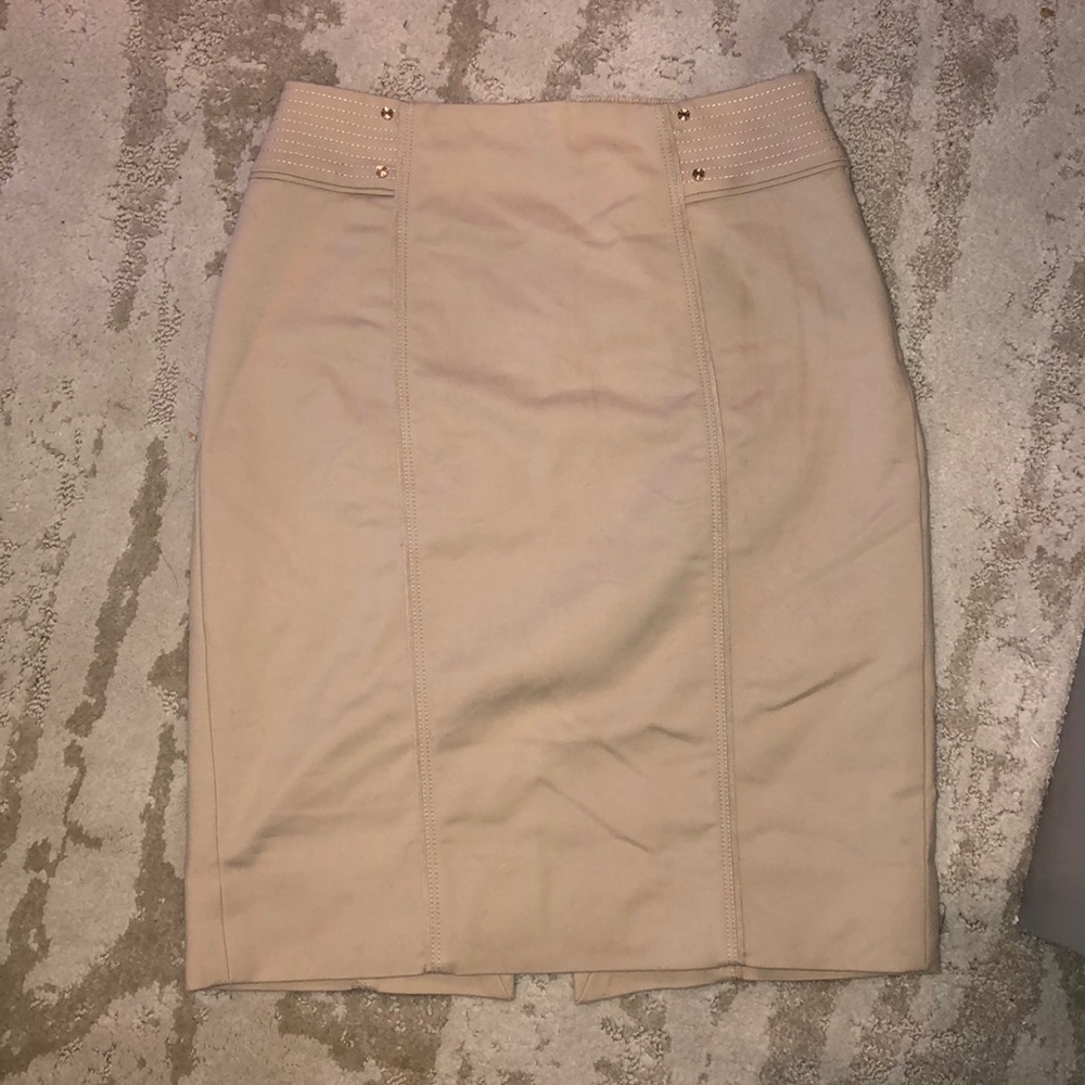Tan White House black market skirt